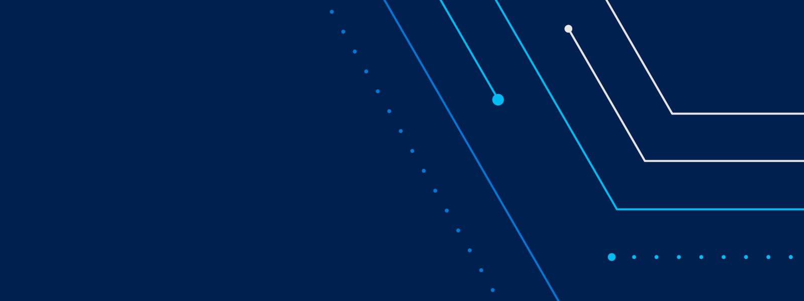 Illustration of blue solid and dotted lines on a dark blue background